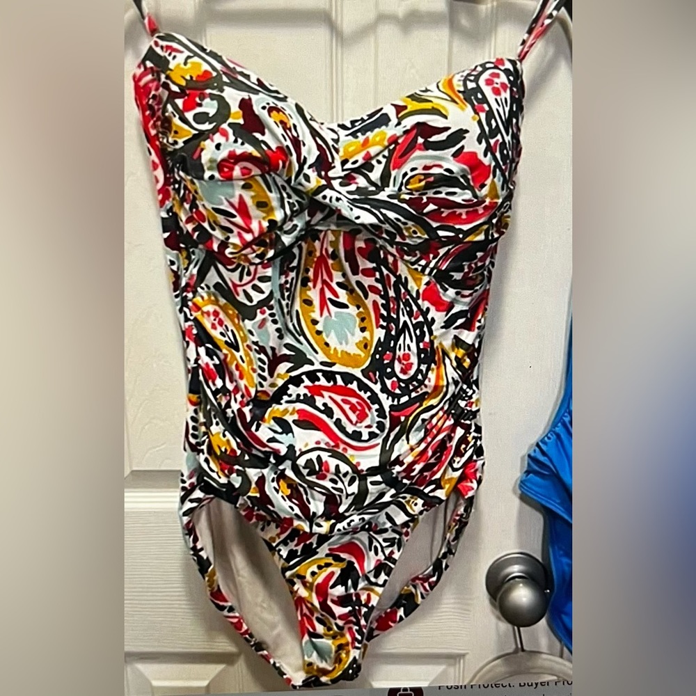 Anne Cole Bandeau Swimsuit w/ removable strap
